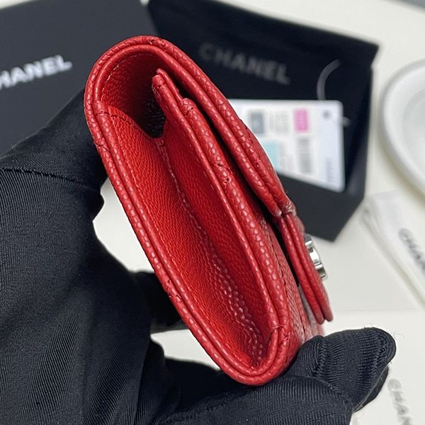 確保済みシャネル ミニ財布 コピー キャビア ライトゴールド金具 shf64806激安送料無料