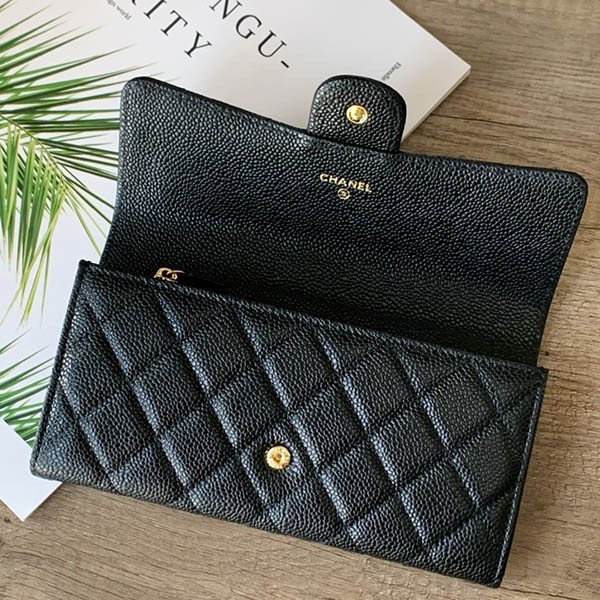 シャネル マトラッセキャビアスキン長財布 コピー shk34837N級品
