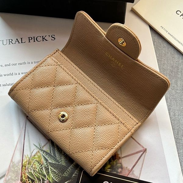 最新でオシャレシャネル ミニ財布 キャビア コピー ライトゴールド金具 shx74636激安送料無料