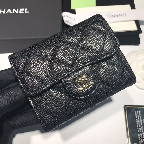 注目★シャネル クラシック 偽物 コインパース 財布 黒 shz31156
