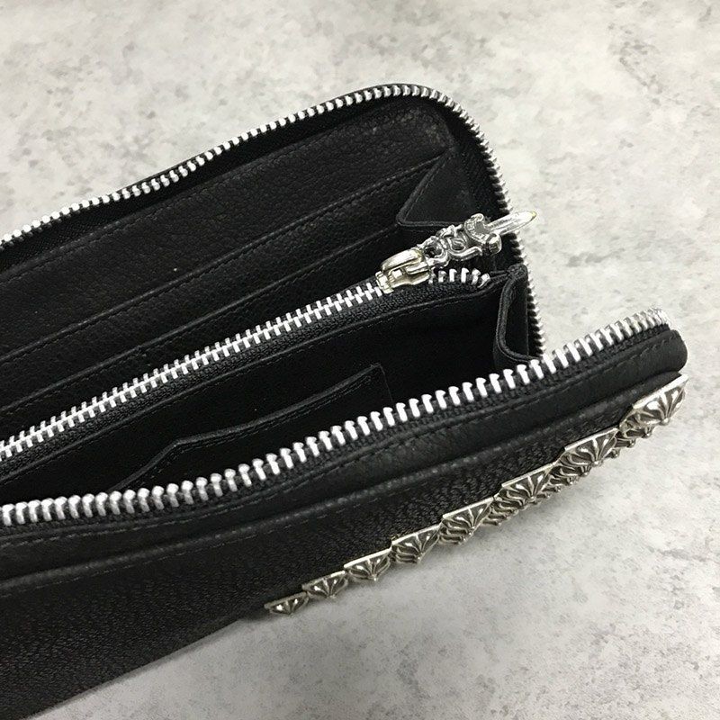追跡付き発送 クロムハーツ コピー/ RECFピラミッド デストロイBLKﾚｻﾞｰ長財布 Kuh62681高い品質