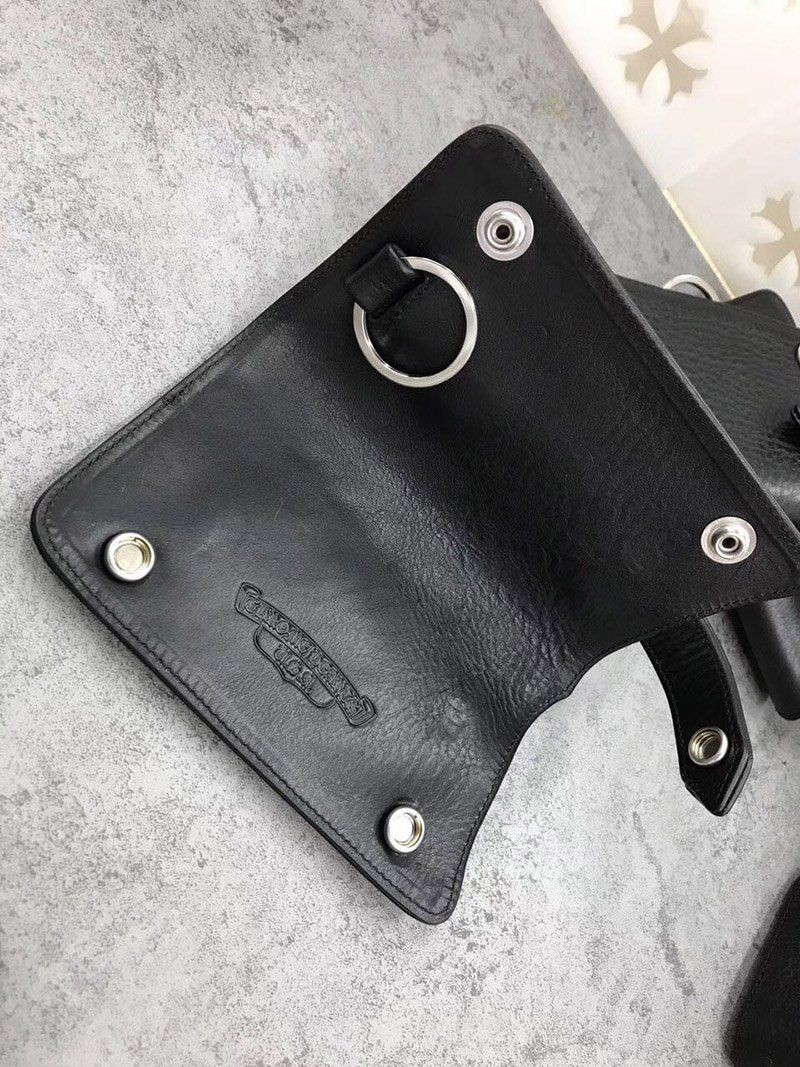 稀少 十クロムハーツ十【クロスボールボタン コピー】◆レザーキーケース･BLK Kur85182最高級