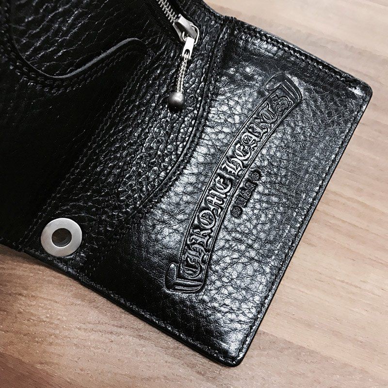 最高な材質クロムハーツ 財布 偽物3フォールド ウォレット/クロスボタン Kus47192N級品