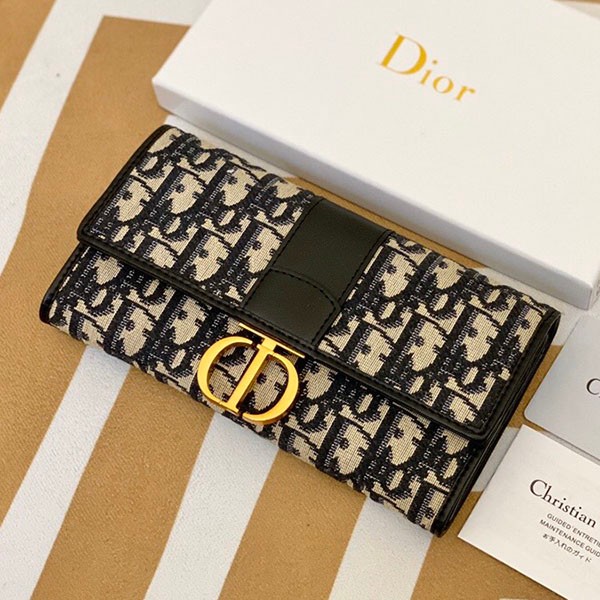 ディオールオブリークカロコピー ロングチェーンウォレット 長財布 カロ dep25573