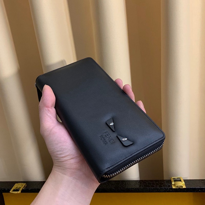 定番フェンディ ジップアラウンド 長財布 コピー ブラック バッグ バグズ ジッパーウォレット カスタマイズ fea27541高い品質