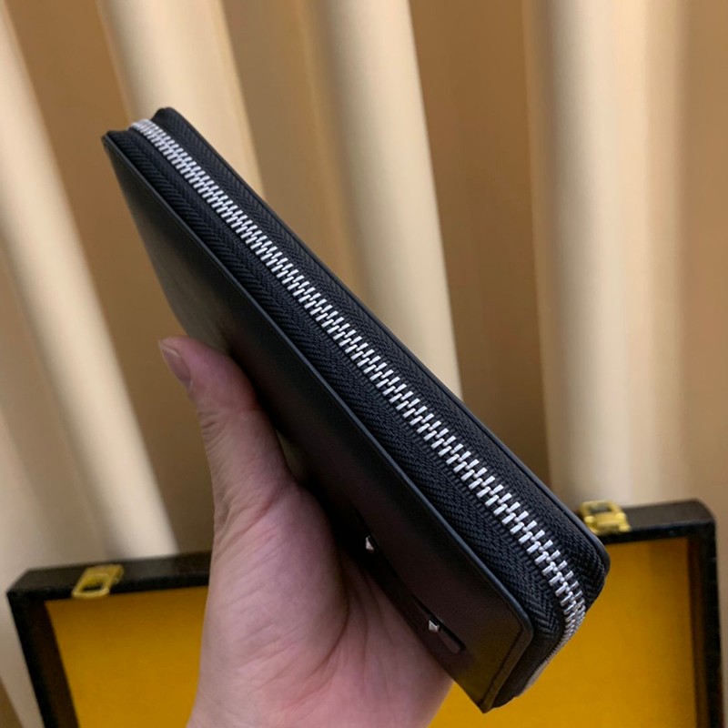 定番フェンディ ジップアラウンド 長財布 コピー ブラック バッグ バグズ ジッパーウォレット カスタマイズ fea27541代引きを販売