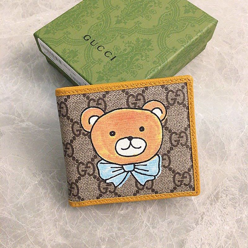 【グッチ】グッチ×KAIコラボ ミニ財布 コピー ベアプリント660159 2YOAG 8695