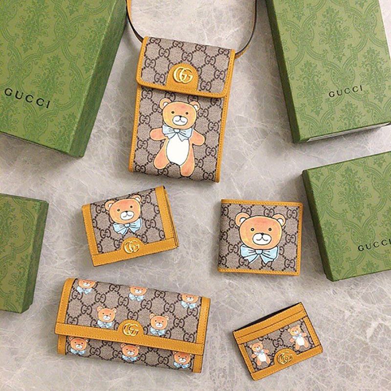 【グッチ】x KAIコラボ テディベア カードケース 偽物660512 2YRAG 8695代引きを販売
