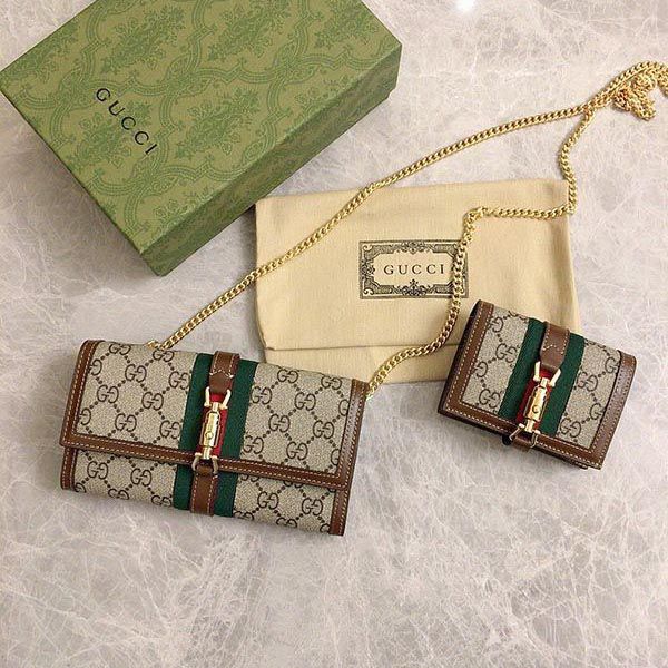 グッチ〔ジャッキー 1961〕コピーチェーンウォレットgg210820132代引きを販売