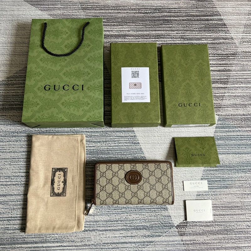 21-22AW グッチ インターロッキングG ジップアラウンド 長財布 コピー gua58818品質保証