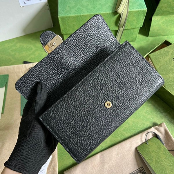 グッチ シマレザー 長財布 コピー ブラック 615524 ギフトに gud20211代引きを販売