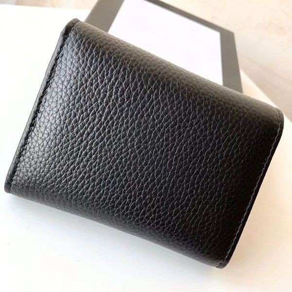 入手困難 グッチ GGマーモント 偽物 レザー 三つ折り ウォレット guq78226人気