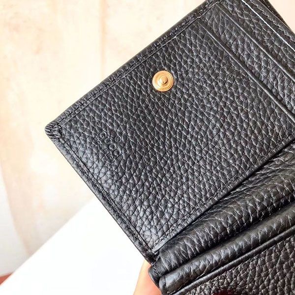 入手困難 グッチ GGマーモント 偽物 レザー 三つ折り ウォレット guq78226最高級
