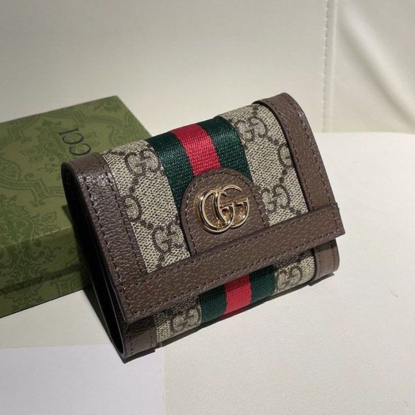 人気急上昇 グッチ オフィディア GGスプリーム 偽物 三折り財布 gur58134通販
