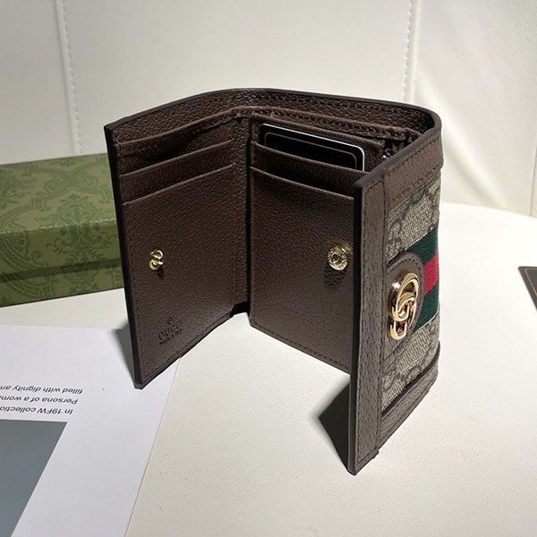人気急上昇 グッチ オフィディア GGスプリーム 偽物 三折り財布 gur58134最高級