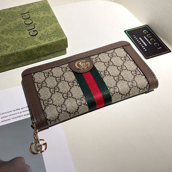 おすすめ グッチ ベージュ GG Supreme 財布 偽物 gus28340高い品質