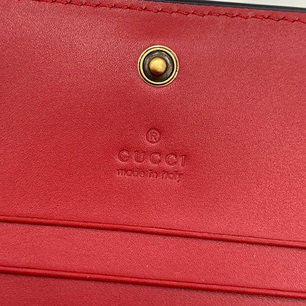大人気！グッチ さくらんぼ 財布 偽物★かわいいチェリー GGスプリーム キャンバス カードケース激安 gus37265N級品