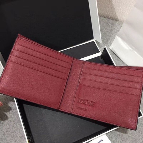 21-22AW ロエベ アナグラム トライフォールド 財布 偽物 loq29084N級品