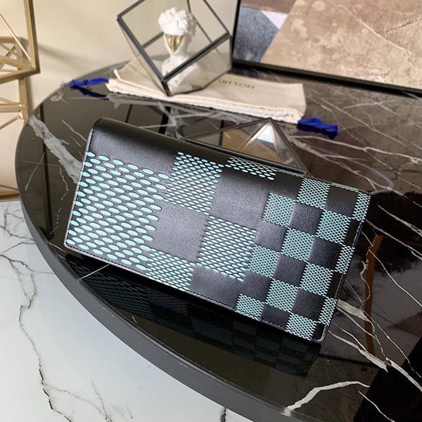 ルイヴィトン 長財布 コピー 二つ折り ダミエ ロゴ ブラック グレー LV20225通販