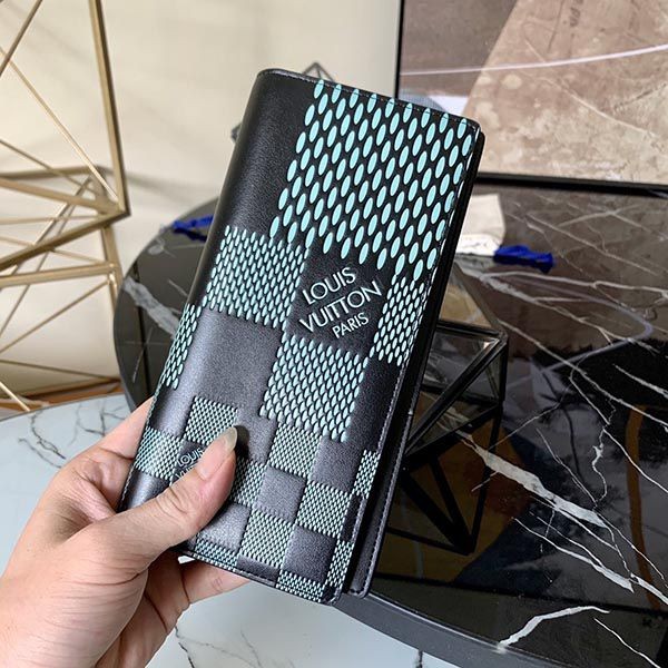 ルイヴィトン 長財布 コピー 二つ折り ダミエ ロゴ ブラック グレー LV20225激安送料無料