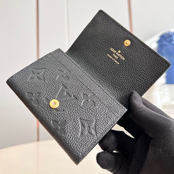 追跡付ルイヴィトン 折りたたみ財布 カード 名刺入れ コピー 黒 M58456高い品質