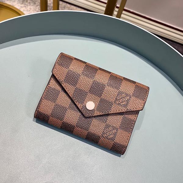 ルイヴィトン 財布 コピー ポルトフォイユ ヴィクトリーヌ ダミエ エベヌ ミニ財布 M61700通販