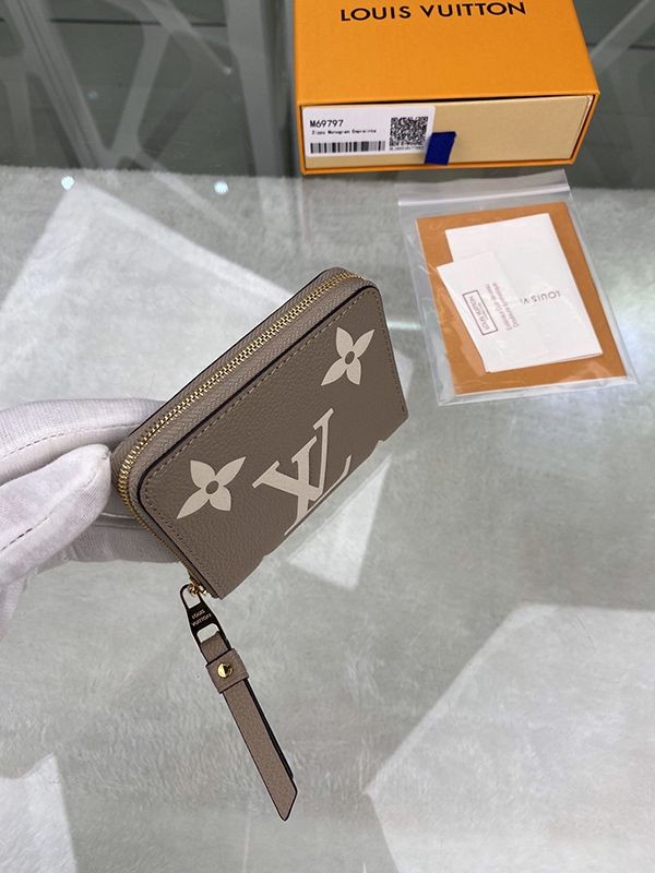 関税負担なし 流行ミニウォレット ルイヴィトン コピー ジッピー財布 ベージュ  モノグラム アンプラント M69797最高級