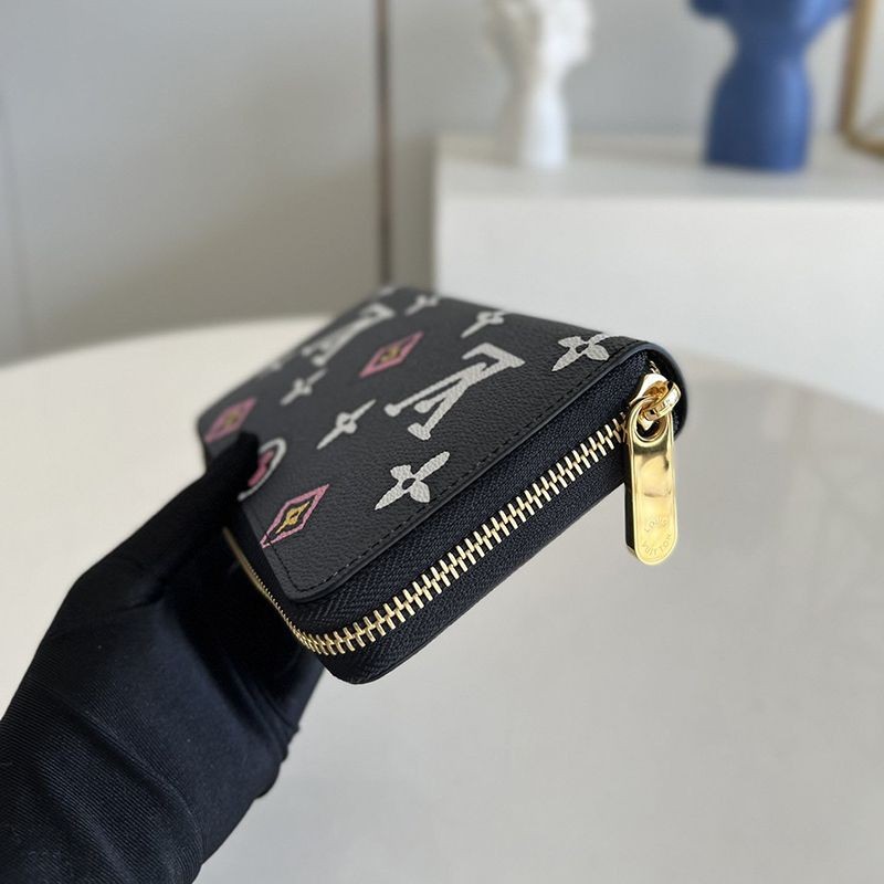 一目惚れ♪​ルイヴィトン ジッピー・ウォレット 長財布  コピー モノグラム 黒系 M80683通販
