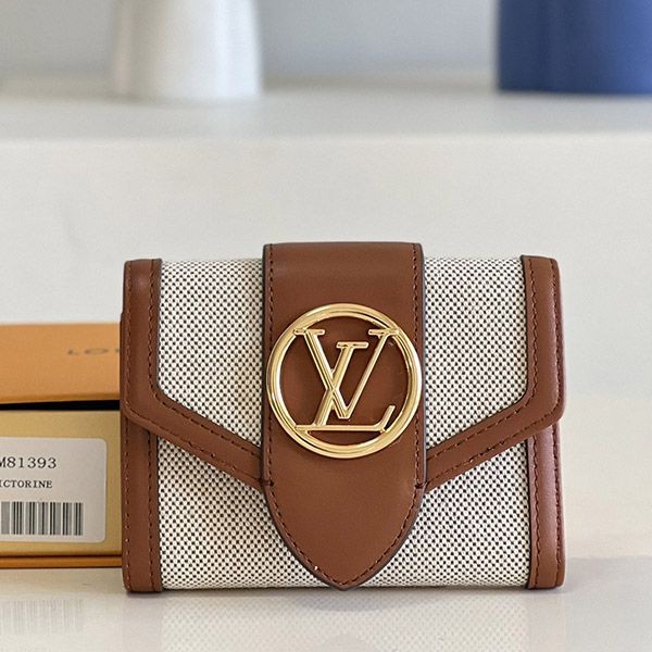 稀少ルイヴィトン ポルトフォイユLV ポンヌフ コンパクト コピー 折りたたみ財布 M81393