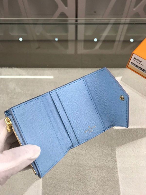 ルイヴィトン 財布 偽物 折り財布 ポルトフォイユ・ゾエ ダミエアズール N60219激安送料無料
