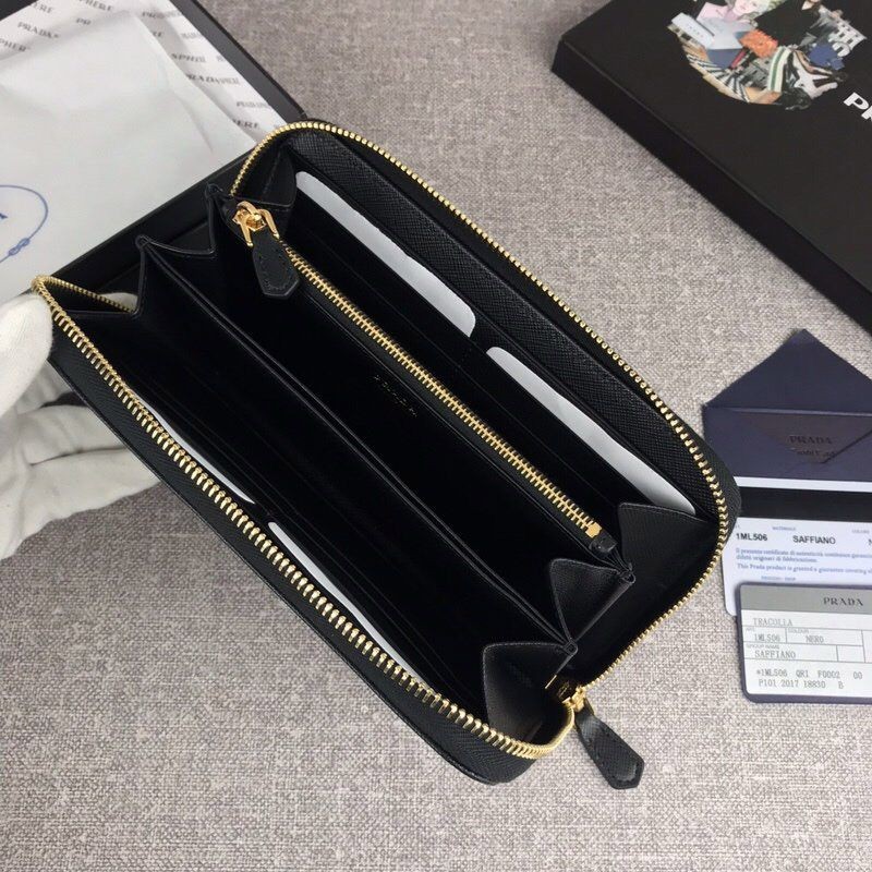 秋冬新作 プラダ ファスナー付長財布偽物 長財布 1ML506N級品