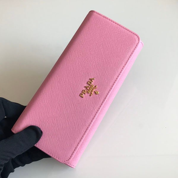 最新プラダ 長財布 小銭入れあり コピーパスケース付き ロゴ レザー put88593N級品