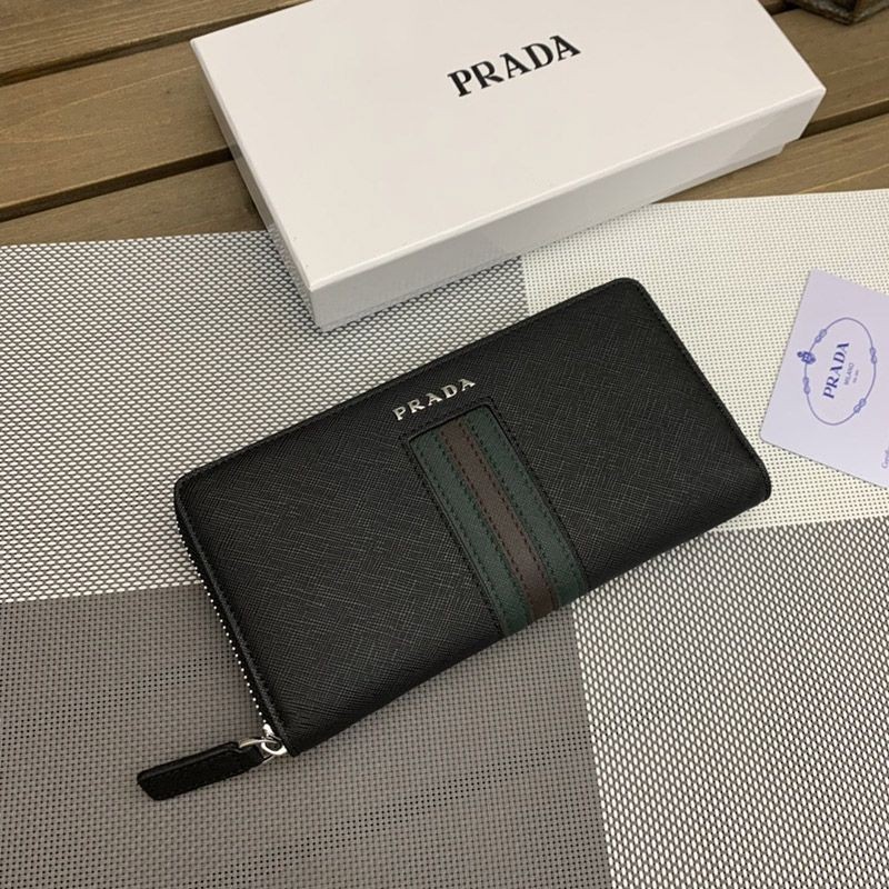 大人気！限定希少 プラダ コピーファスナー付 長財布 puv99542最高級
