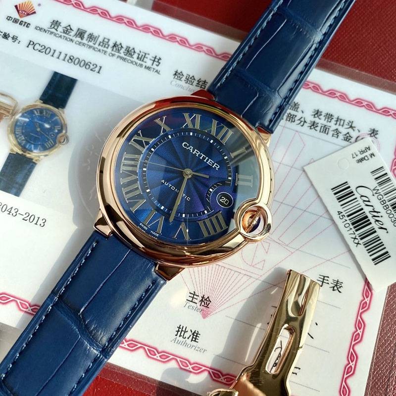☆超人気☆カルティエ 偽物 バロンブルー42MM WGBB0036激安送料無料