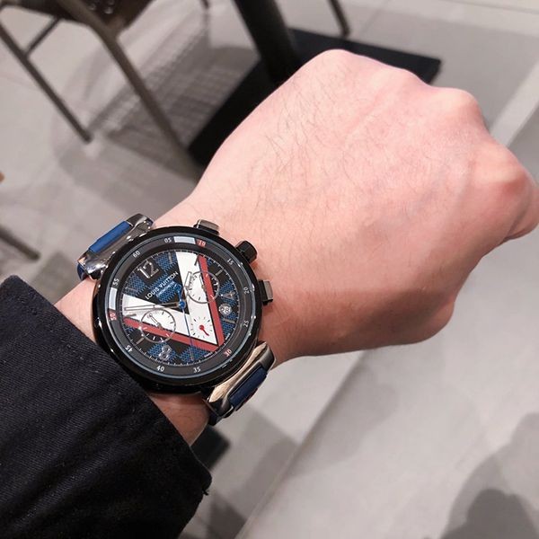 ルイヴィトン タンブール 偽物 クロノグラフ 42mm vus09002N級品