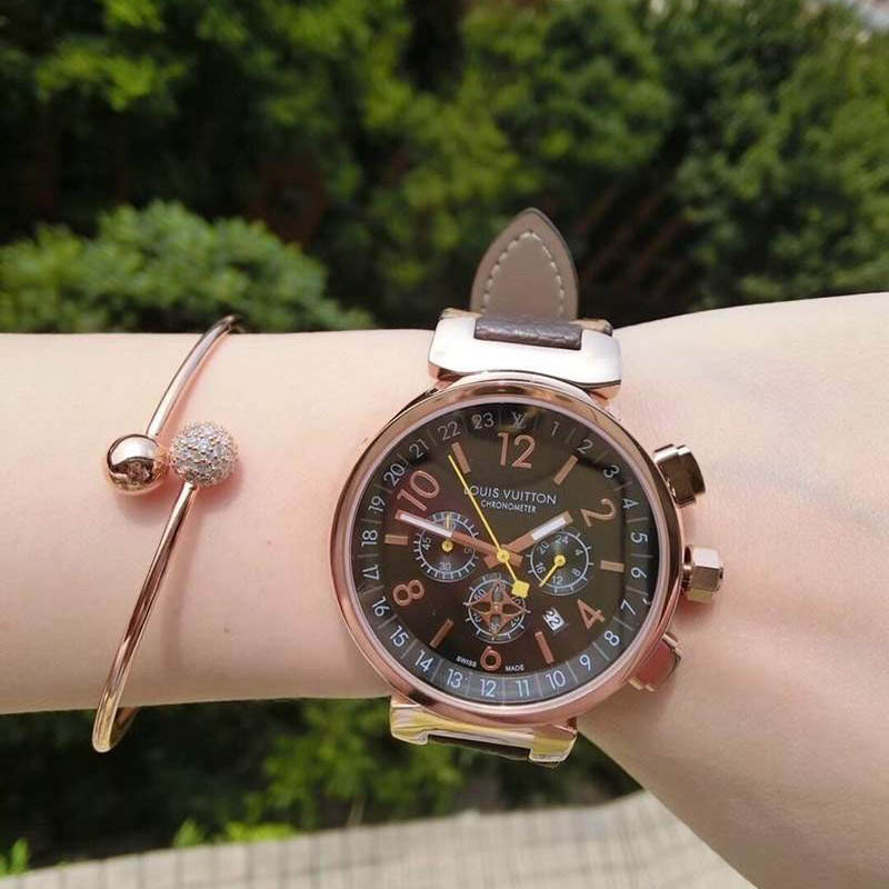 稀少 ルイヴィトン 時計  タンブール ストリート ダイバー 偽物 モノグラム 33mm vuy88476通販