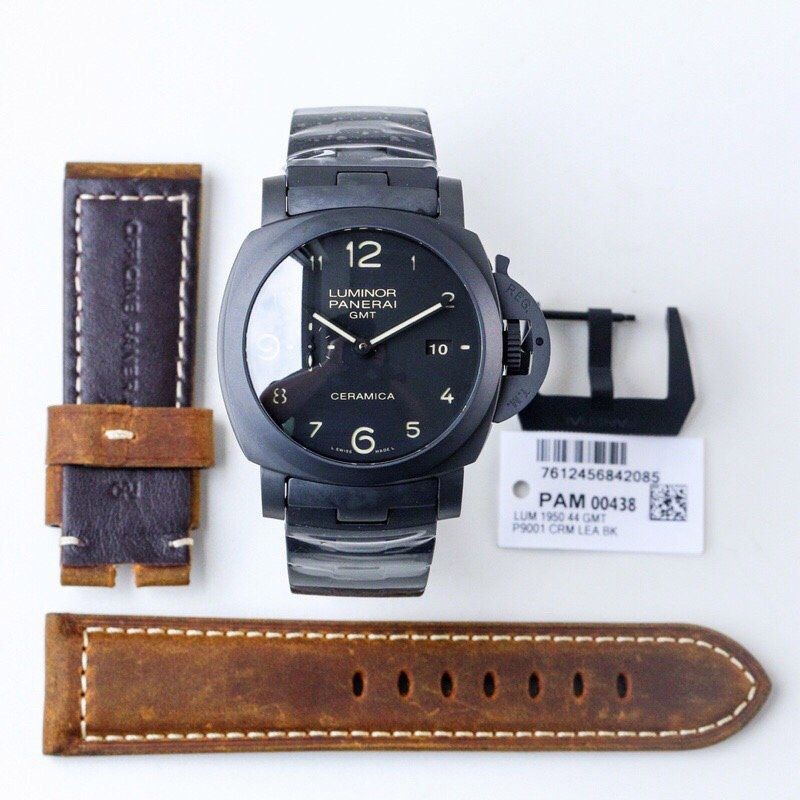 世界中で大人気♪パネライ ルミノール1950 3デイズ GMT トゥットネロ 偽物 PAM00438激安送料無料