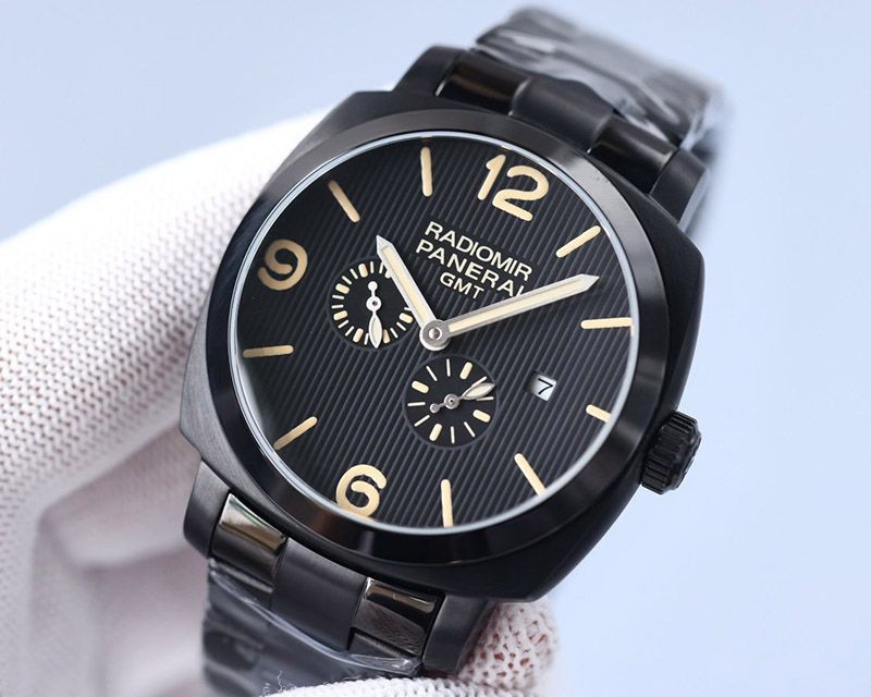 高品質♪パネライ ラジオミール 3デイズ GMT パワーリザーブ オートマティック アッチャイオ 45MM PAM00658人気