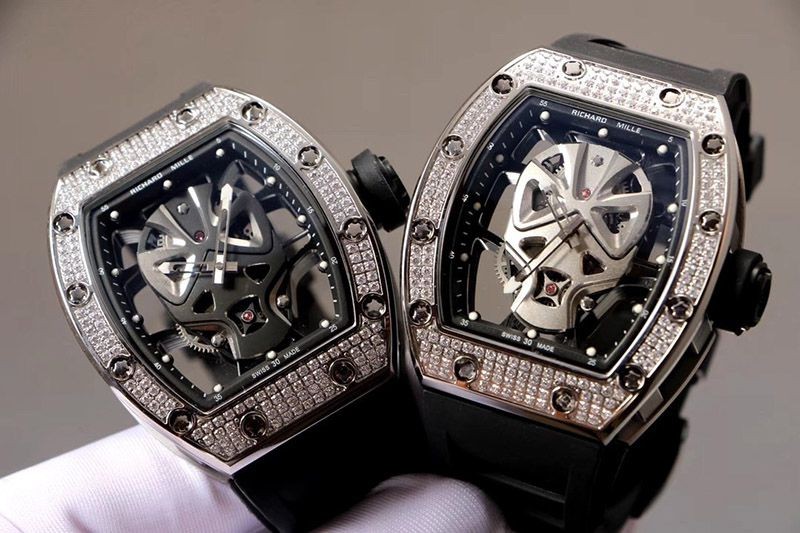 日本未入荷リシャールミル スカルウォッチ ダイヤモンドベゼル riw58243品質保証