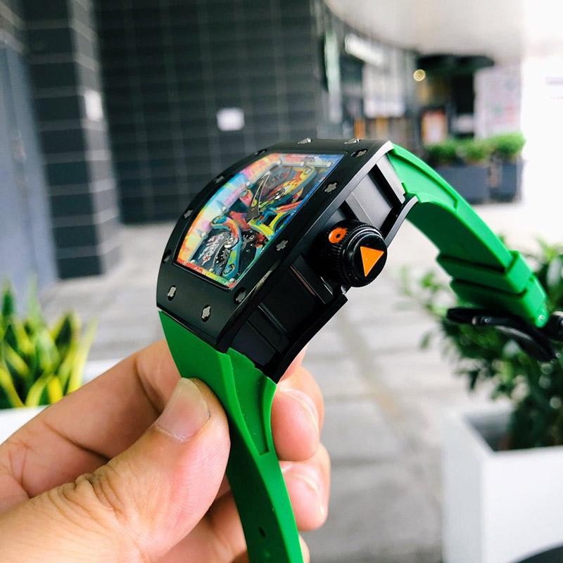 送料込 リシャールミル ダイヤモンドベゼル 偽物   自動巻き riu92284高い品質