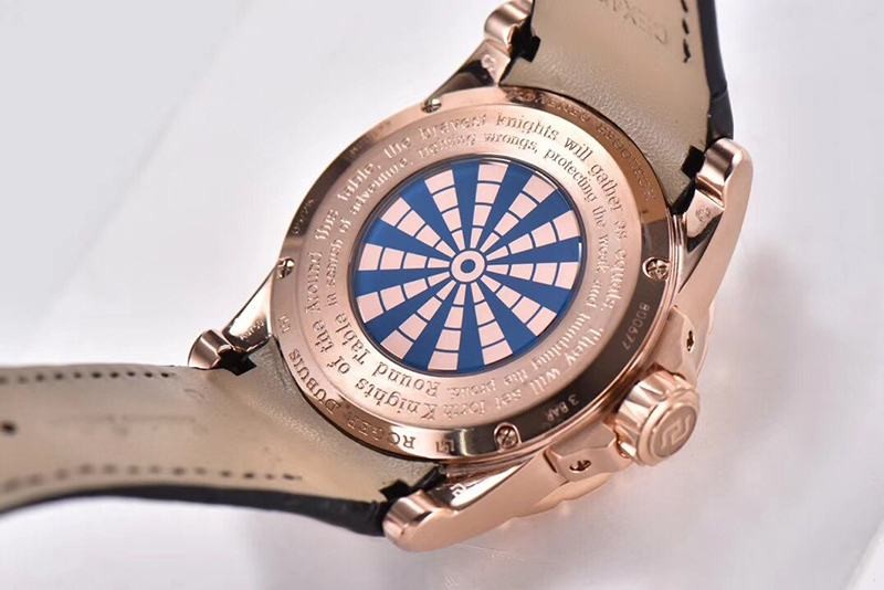 完売必至ロジェデュブイ ナイツ オブ ザ ラウンドテーブル コピー ダマスカス ブルー 45MM rob47487N級品
