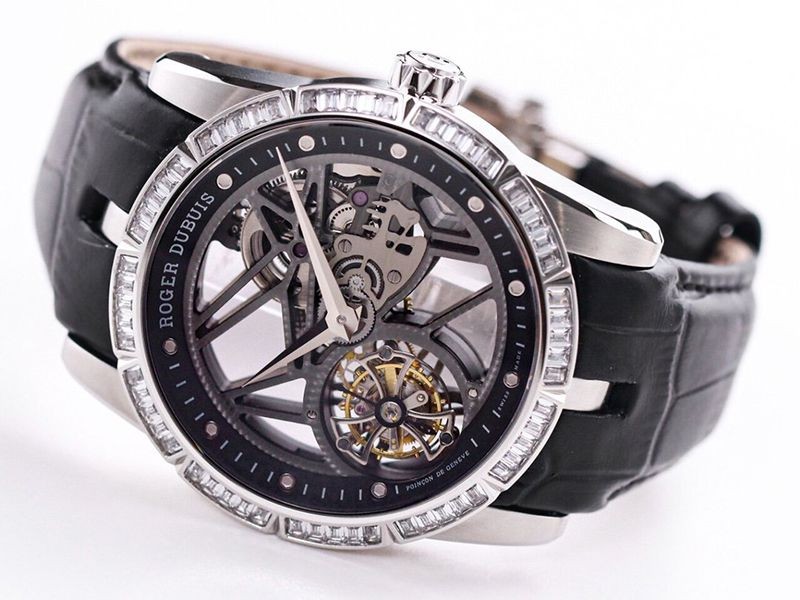 ロジェデュブイ 偽物 エクスカリバー トゥールビヨン バゲットカットダイヤモンドセット 45.0mm roh29623代引きを販売