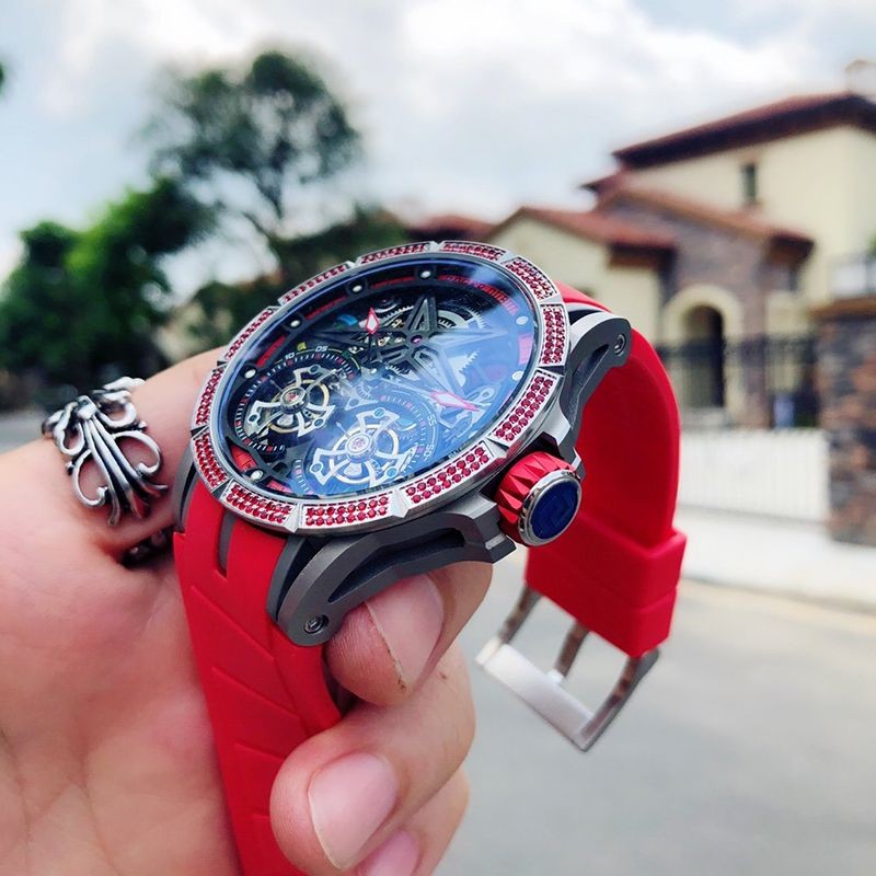 関税負担なしロジェデュブイ エクスカリバー スパイダーウラカン 偽物 自動巻き レッド 47MM roo19202N級品