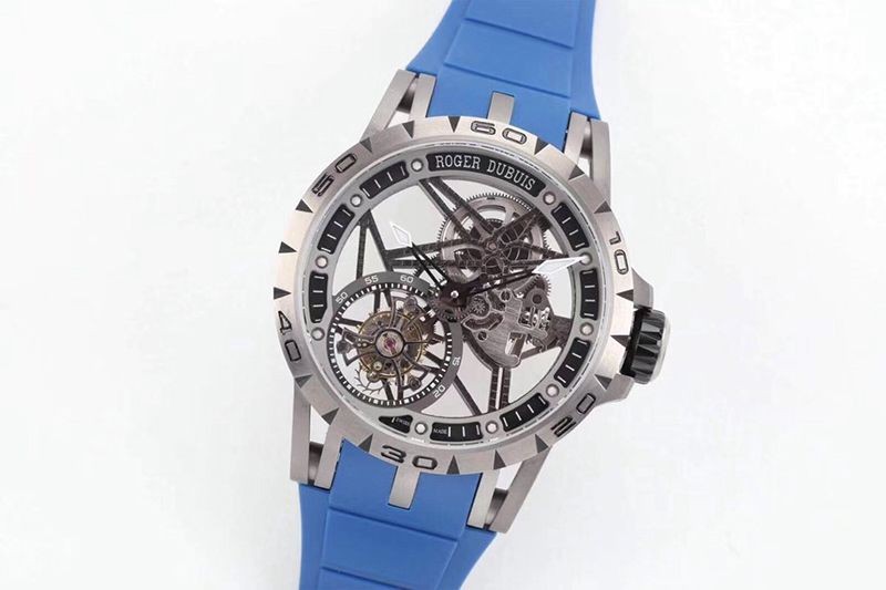 【即発】ロジェデュブイ エクスカリバー スパイダー チタン 偽物 45MM roq62219激安送料無料