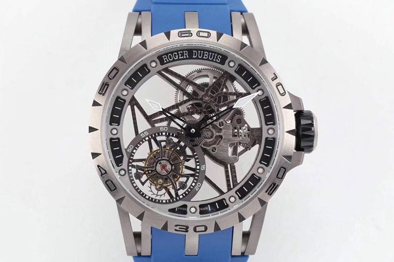 【即発】ロジェデュブイ エクスカリバー スパイダー チタン 偽物 45MM roq62219高い品質
