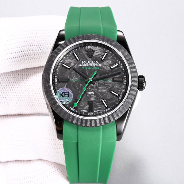 一目惚れ♪DiW ロレックス コピー ミルガウス アビエイター Green Gaussian ウォッチ roe32611通販