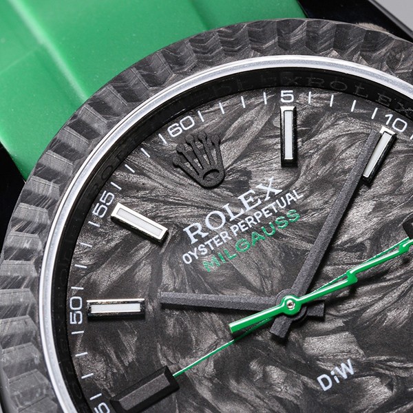 一目惚れ♪DiW ロレックス コピー ミルガウス アビエイター Green Gaussian ウォッチ roe32611人気