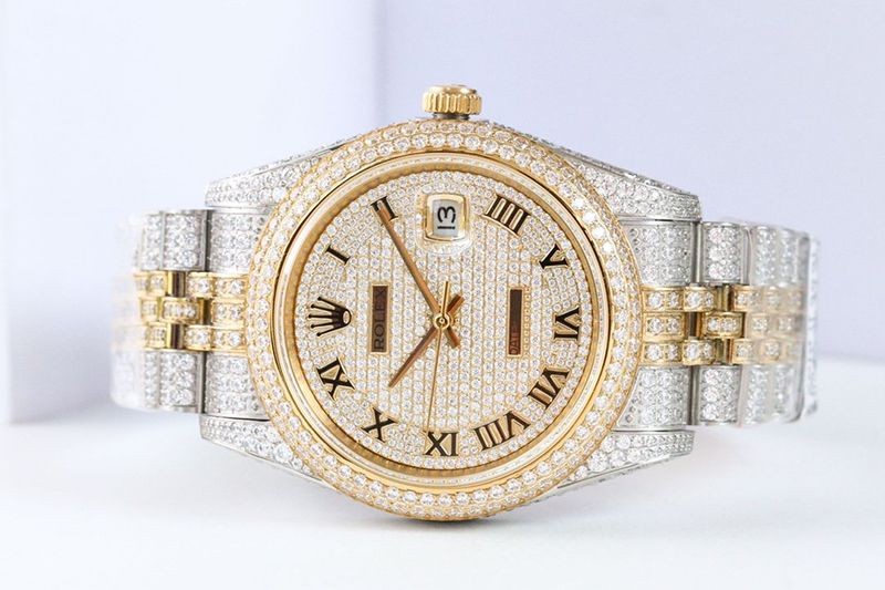 【日本未発売】ロレックス 時計 スーパーコピー デイトジャスト 41MM エナメル ダイヤモンドベゼル 18K rof46622通販