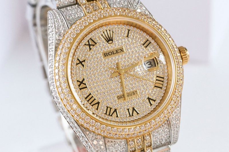 【日本未発売】ロレックス 時計 スーパーコピー デイトジャスト 41MM エナメル ダイヤモンドベゼル 18K rof46622激安送料無料