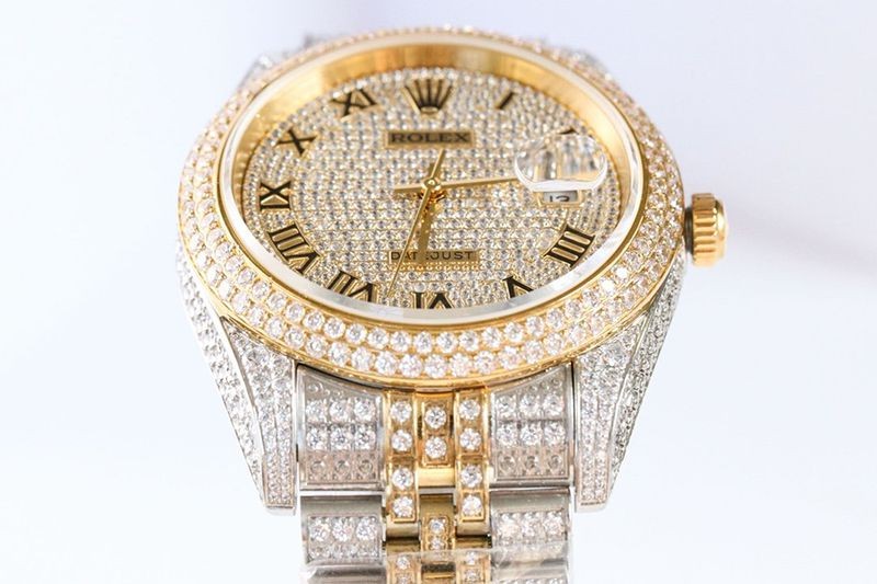 【日本未発売】ロレックス 時計 スーパーコピー デイトジャスト 41MM エナメル ダイヤモンドベゼル 18K rof46622最高級